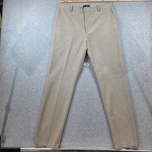 H&M Slim Fit Dress Pants Mens 31x31 Tan Beige Flat Front Trousers PN 1044406 0